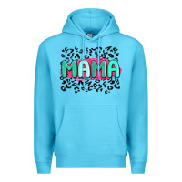 Ocean Blue mama leopard Premium Hoodie - MaliasSmallBusiness