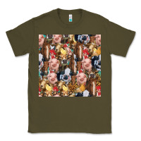 Army Green western farm animals seamless pattern Classic Tee - HRA Design Shop