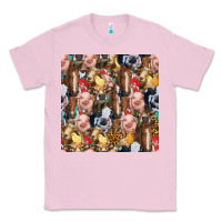 Bubblegum Pink western farm animals seamless pattern Classic Tee - HRA Design Shop