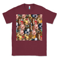 Burgundy western farm animals seamless pattern Classic Tee - HRA Design Shop