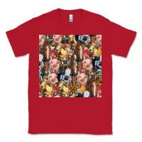 Red western farm animals seamless pattern Classic Tee - HRA Design Shop