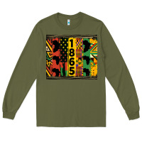 Army Green juneteenth 1865 tumbler Long Sleeve Tee - HRA Design Shop
