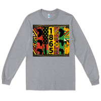 Heather Grey juneteenth 1865 tumbler Long Sleeve Tee - HRA Design Shop