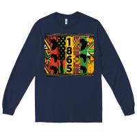 Navy juneteenth 1865 tumbler Long Sleeve Tee - HRA Design Shop