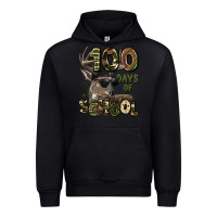 Black 100 days of school hunting deer Urban Hoodie - LillyAllenDesigns