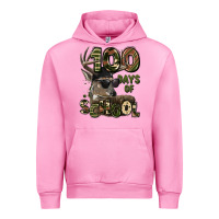 Fuchsia Pink 100 days of school hunting deer Urban Hoodie - LillyAllenDesigns