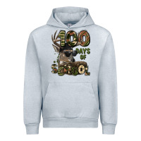 Heather Grey 100 days of school hunting deer Urban Hoodie - LillyAllenDesigns
