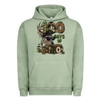 Pigment Oil Green 100 days of school hunting deer Urban Hoodie - LillyAllenDesigns