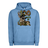 Pigment Pebble Blue 100 days of school hunting deer Urban Hoodie - LillyAllenDesigns