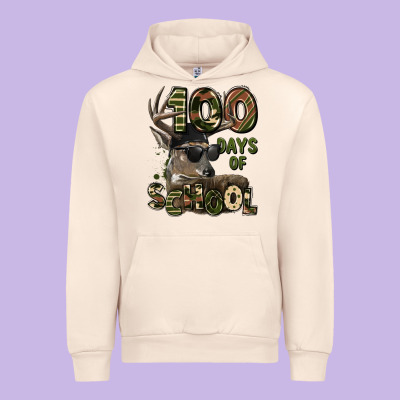 100 Days Of School Hunting Deer Urban Hoodie Designed By Lillyallendesigns