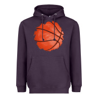 Plum basketball patch Heavyweight Hoodie - AdoDesignShop