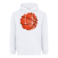 White basketball patch Heavyweight Hoodie - AdoDesignShop