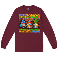 Burgundy autism gnomes Long Sleeve Tee - AdoDesignShop
