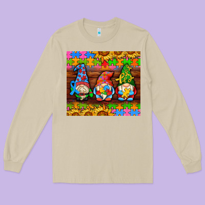 Autism Gnomes Long Sleeve Tee Designed By Adodesignshop
