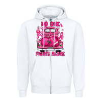 White breast cancer no one fights alone truck football Zipper Hoodie - JahusDesignShop