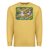 Antique Gold mardi gras umbrella background Premium Sweatshirt - BarkalooDesign