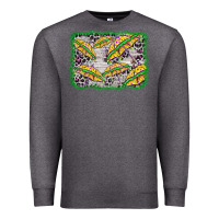 Charcoal Heather mardi gras umbrella background Premium Sweatshirt - BarkalooDesign