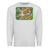 Dove Grey mardi gras umbrella background Premium Sweatshirt - BarkalooDesign