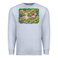 Heather Grey mardi gras umbrella background Premium Sweatshirt - BarkalooDesign