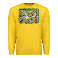 Lemon mardi gras umbrella background Premium Sweatshirt - BarkalooDesign