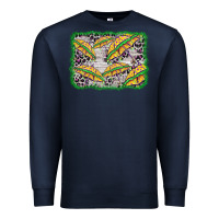 Navy mardi gras umbrella background Premium Sweatshirt - BarkalooDesign