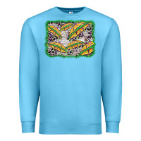 Ocean Blue mardi gras umbrella background Premium Sweatshirt - BarkalooDesign