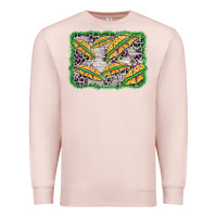 Pale Pink mardi gras umbrella background Premium Sweatshirt - BarkalooDesign