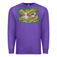 Purple mardi gras umbrella background Premium Sweatshirt - BarkalooDesign