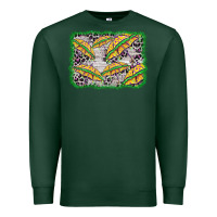 Sports Green mardi gras umbrella background Premium Sweatshirt - BarkalooDesign