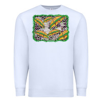 White mardi gras umbrella background Premium Sweatshirt - BarkalooDesign