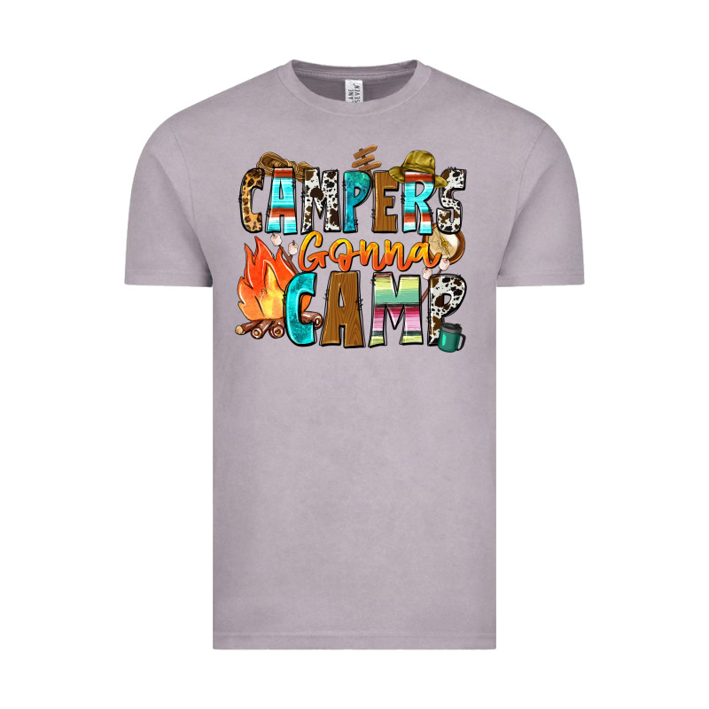 Campers Gonna Camp Vintage Tee by Zillion Design Studio | Teevron