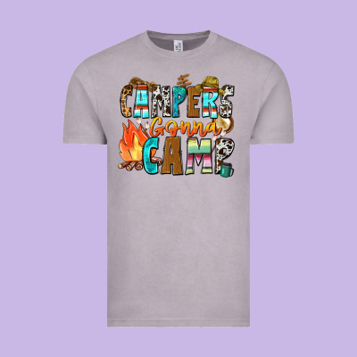 Campers Gonna Camp Vintage Tee Designed By Zillion Design Studio