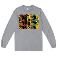 Heather Grey juneteenth brush stroke 2 Long Sleeve Tee - HRA Design Shop