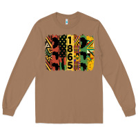 Toasted Coconut juneteenth brush stroke 2 Long Sleeve Tee - HRA Design Shop
