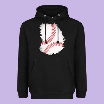 Baseball Patch Heavyweight Hoodie Designed By Adodesignshop