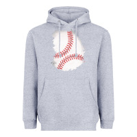 Heather Grey baseball patch Heavyweight Hoodie - AdoDesignShop