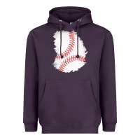 Plum baseball patch Heavyweight Hoodie - AdoDesignShop