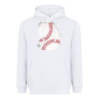 White baseball patch Heavyweight Hoodie - AdoDesignShop
