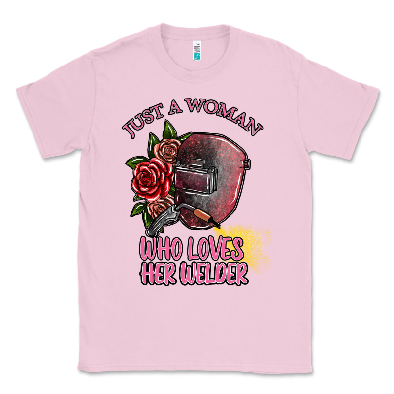 Just A Woman Who Loves Her Welder Classic Tee by SublimationCraftShop | Teevron