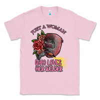 Bubblegum Pink just a woman who loves her welder Classic Tee - SublimationCraftShop