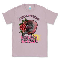 Lilac just a woman who loves her welder Classic Tee - SublimationCraftShop