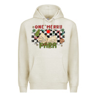 Oatmeal Heather one merry para Premium Hoodie - MaliasSmallBusiness