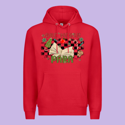 One Merry Para Premium Hoodie Designed By Maliassmallbusiness