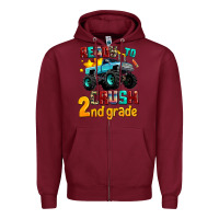 Burgundy ready to school crush 2nd grade Zipper Hoodie - AdoDesignShop