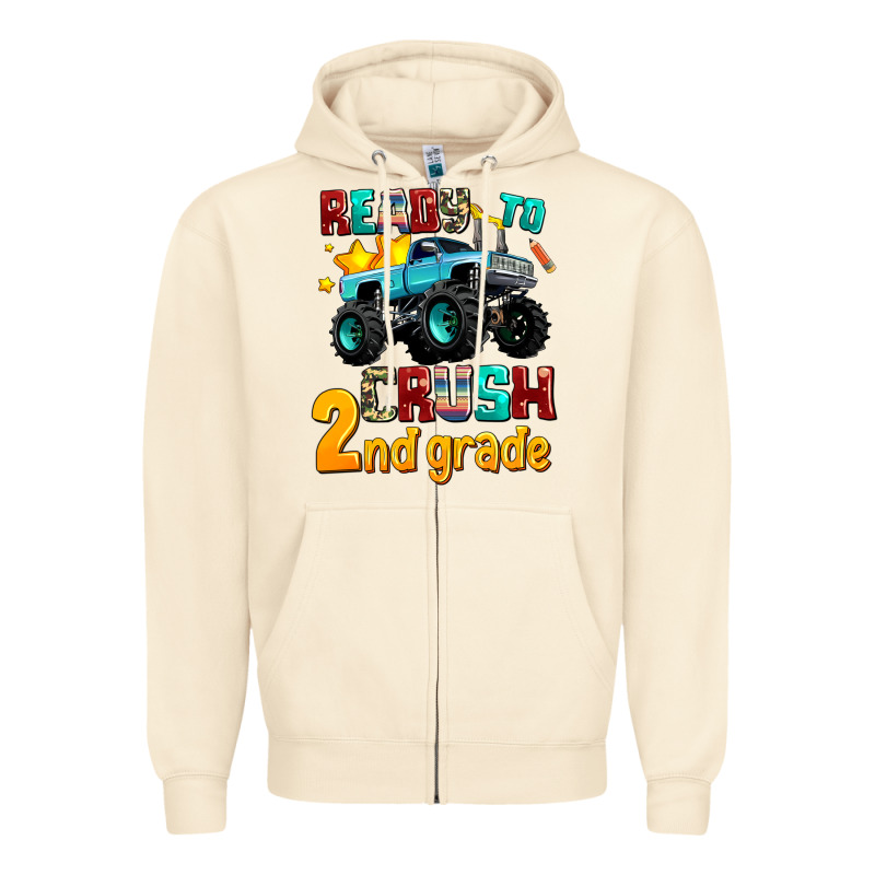 Ready To School Crush 2nd Grade Zipper Hoodie by AdoDesignShop | Teevron