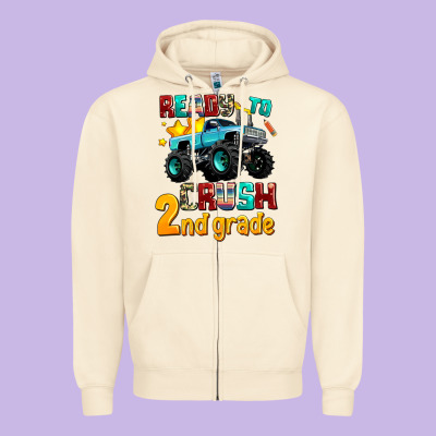 Ready To School Crush 2nd Grade Zipper Hoodie Designed By Adodesignshop