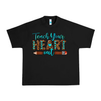 Black teach your heart out Urban Heavy Tee - texasbilliewilder