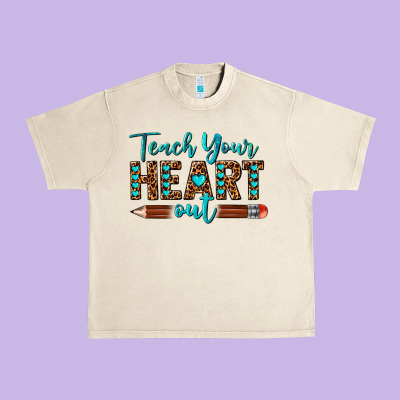 Teach Your Heart Out Urban Heavy Tee Designed By Texasbilliewilder