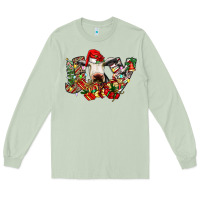 Matcha christmas joy cow Long Sleeve Tee - CowhideDigitalArt