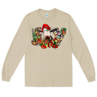 Mushroom christmas joy cow Long Sleeve Tee - CowhideDigitalArt